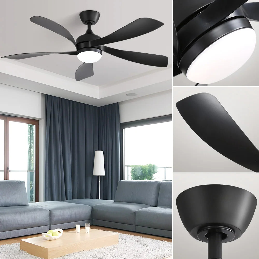 Sofucor 45/52 Inch Ceiling Fan with Remote & Lights Quiet DC Motor 5 Blade High CFM Modern Fan