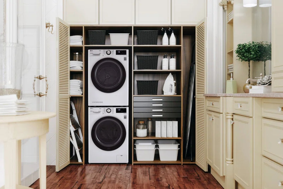 Smart Wi-Fi Enabled Compact Front Load Washer with Built-In Intelligence, White, 2.4 Cu. Ft.