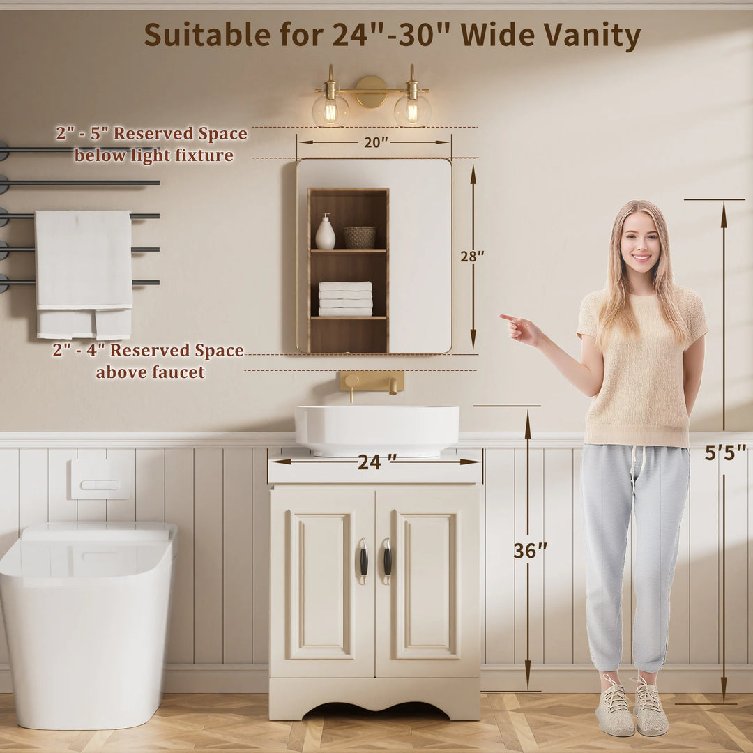 Modern Rounded Rectangle Metal Frame Wall Mirror