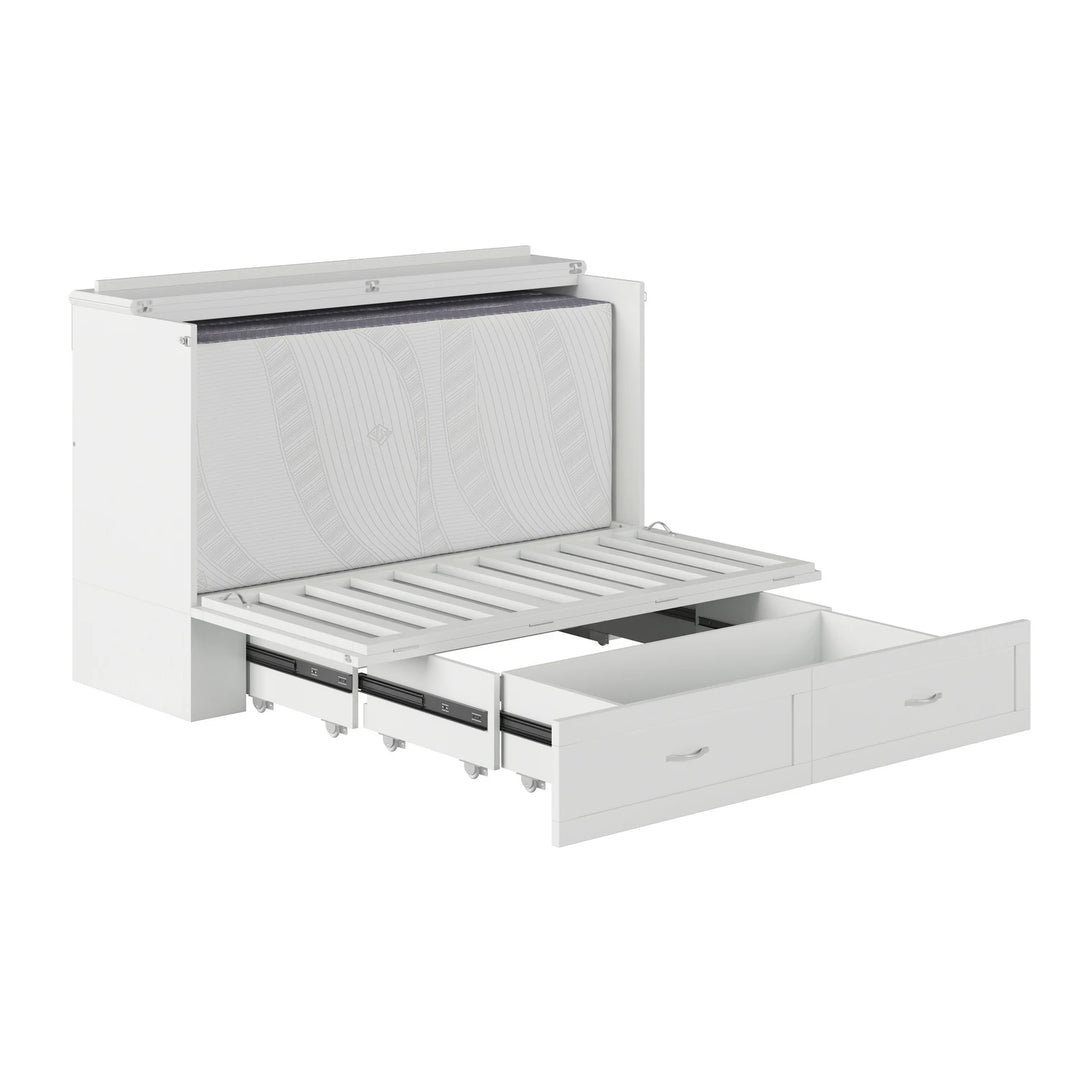 Hamilton Murphy Bed Chest with Mattress and Storage Drawer