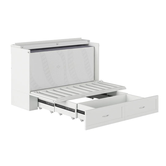 Hamilton Murphy Bed Chest with Mattress and Storage Drawer