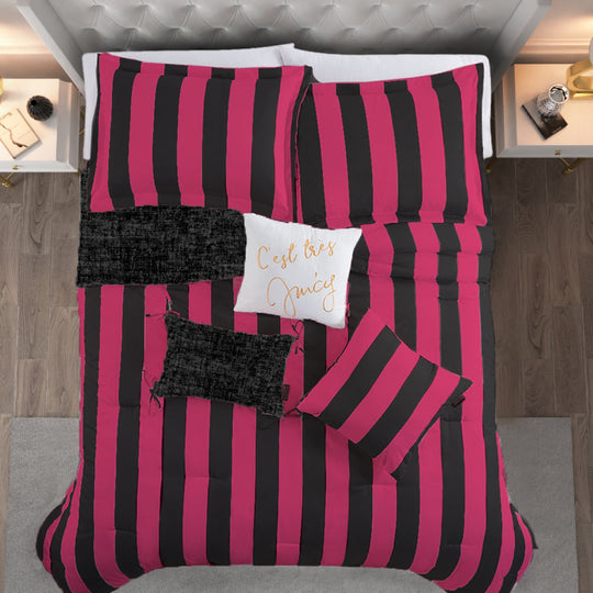 Juicy Reversible Cabana Stripe Bedding Set