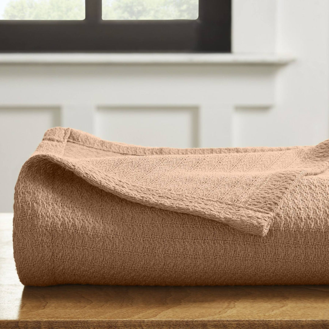 Waffle Weave Honeycomb Knit Soft Cotton Blanket