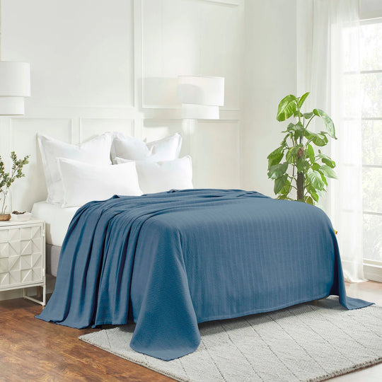 Metro Zig-Zag Chevron All-Season Bedding Cotton Blanket
