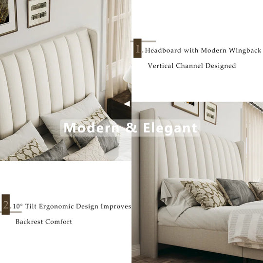 Beauviore Upholstered Platform Bed