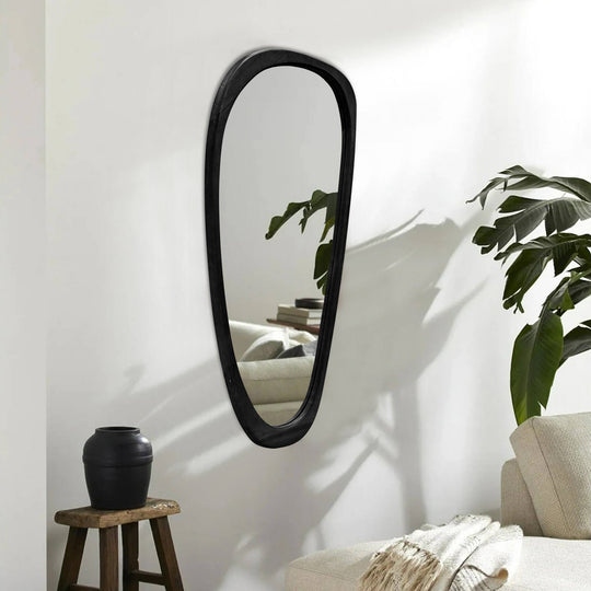 Irregular Mirror Asymmetrical Wood Wall Mirror