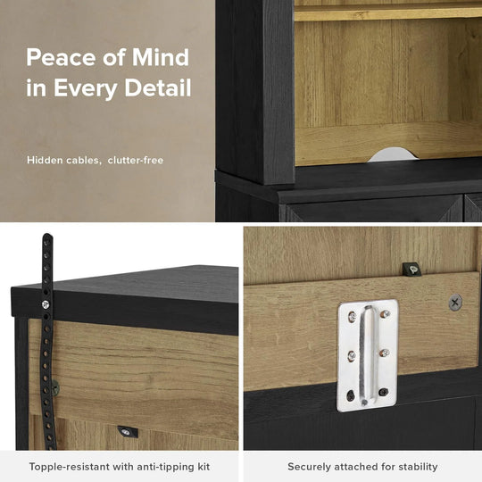 Mopio Blake Acrylic Cabinet with Hutch