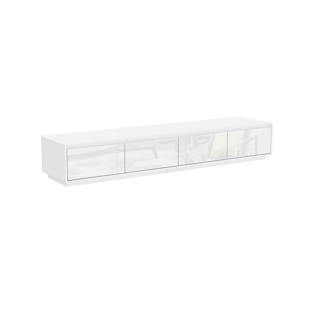 Chic Led-Lit Media Console for Stylish Homes Entertainmnet Center - 70.9"