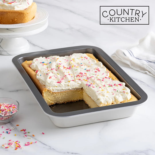 Baking Pans Set 10 Piece Non-Stick Cake Pans with Carry Lids for Storage & Travel, Perfect for Parties Stackable