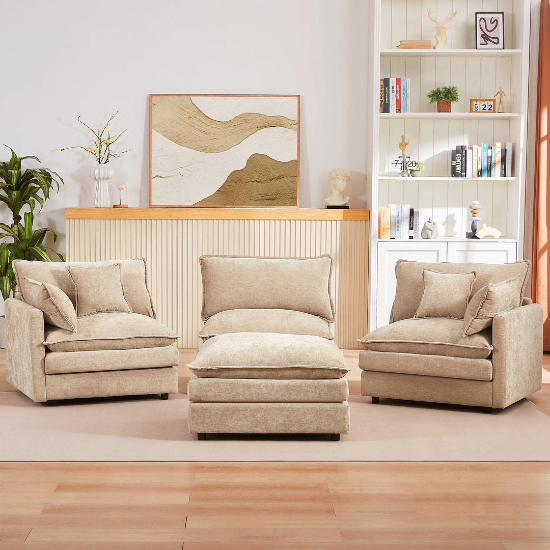 Modular Sectional Sofa, 102 Inch L Shaped Couch Set for Living Room