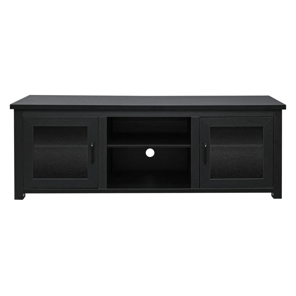 Classic TV Stand for up to 80" Tvs-Glass Fronted Doors-Modern Finish - 65"W X 16"D X 23.625"H