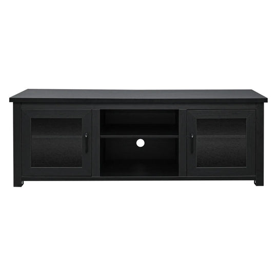 Classic TV Stand for up to 80" Tvs-Glass Fronted Doors-Modern Finish - 65"W X 16"D X 23.625"H