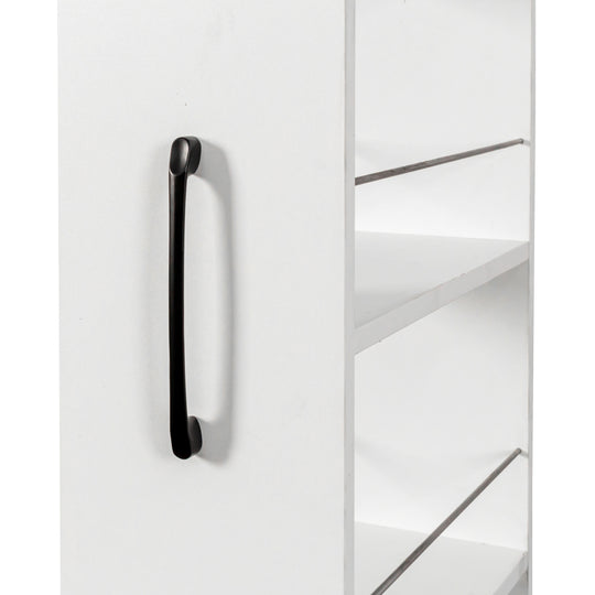 7-Tier Rolling Storage Shelf, Modern Pull-Out Organizer with Single-Sided Access for Kitchen, Living Room, Pantry