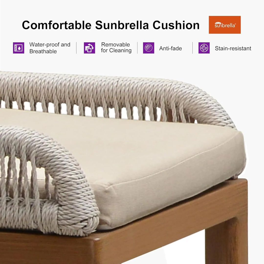 Dining Set Patio Metal Rectangular Table and Wicker Rattan Chairs for outside Porch Modern Outdoor Furniture Sets