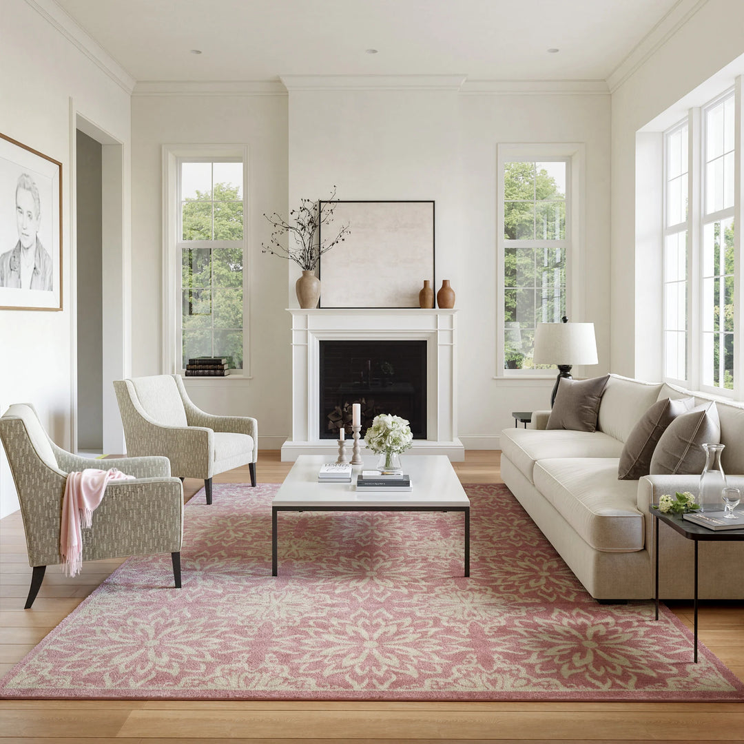 Jubilant Floral Medallion Area Rug