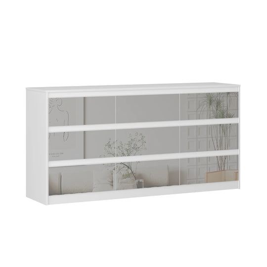 63"W 9 Drawer Dresser Accent Dresser for Living Room Bedroom Chest