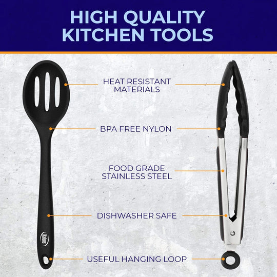 Cooking Utensil Set, 24 Piece Silicone Kitchen Tools