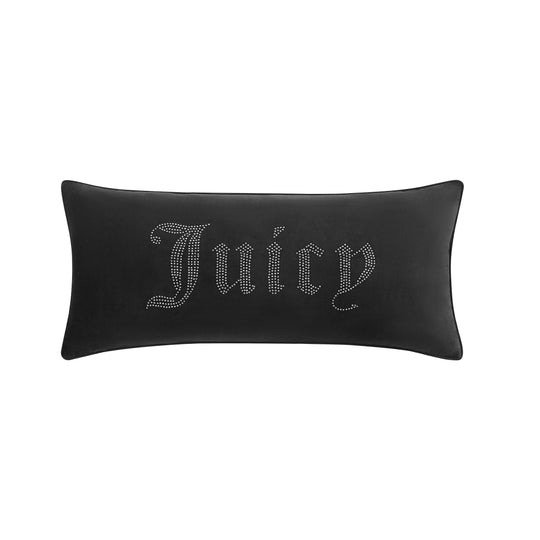 Silver Rhinestone Pillow 16" X 36"