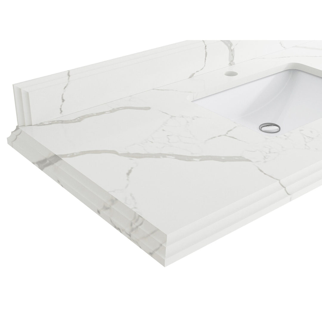 Willow Collection 84 in W X 22 in D X 36 in H Boston Double Bowl Sink Bathroom Vanity with Countertop