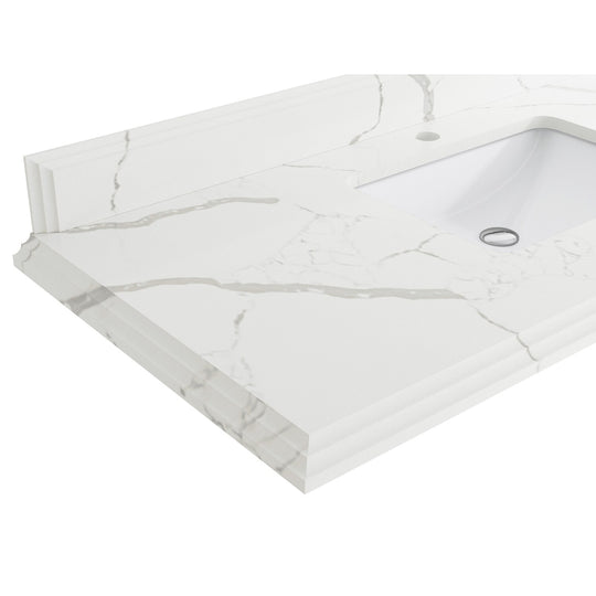 Willow Collection 84 in W X 22 in D X 36 in H Boston Double Bowl Sink Bathroom Vanity with Countertop
