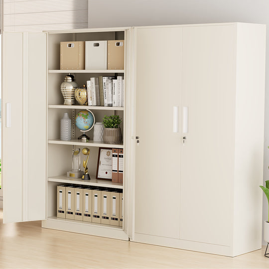 71'' H Metal Garage Storage Work Cabinet with Locking Doors and Adjustable Shelves