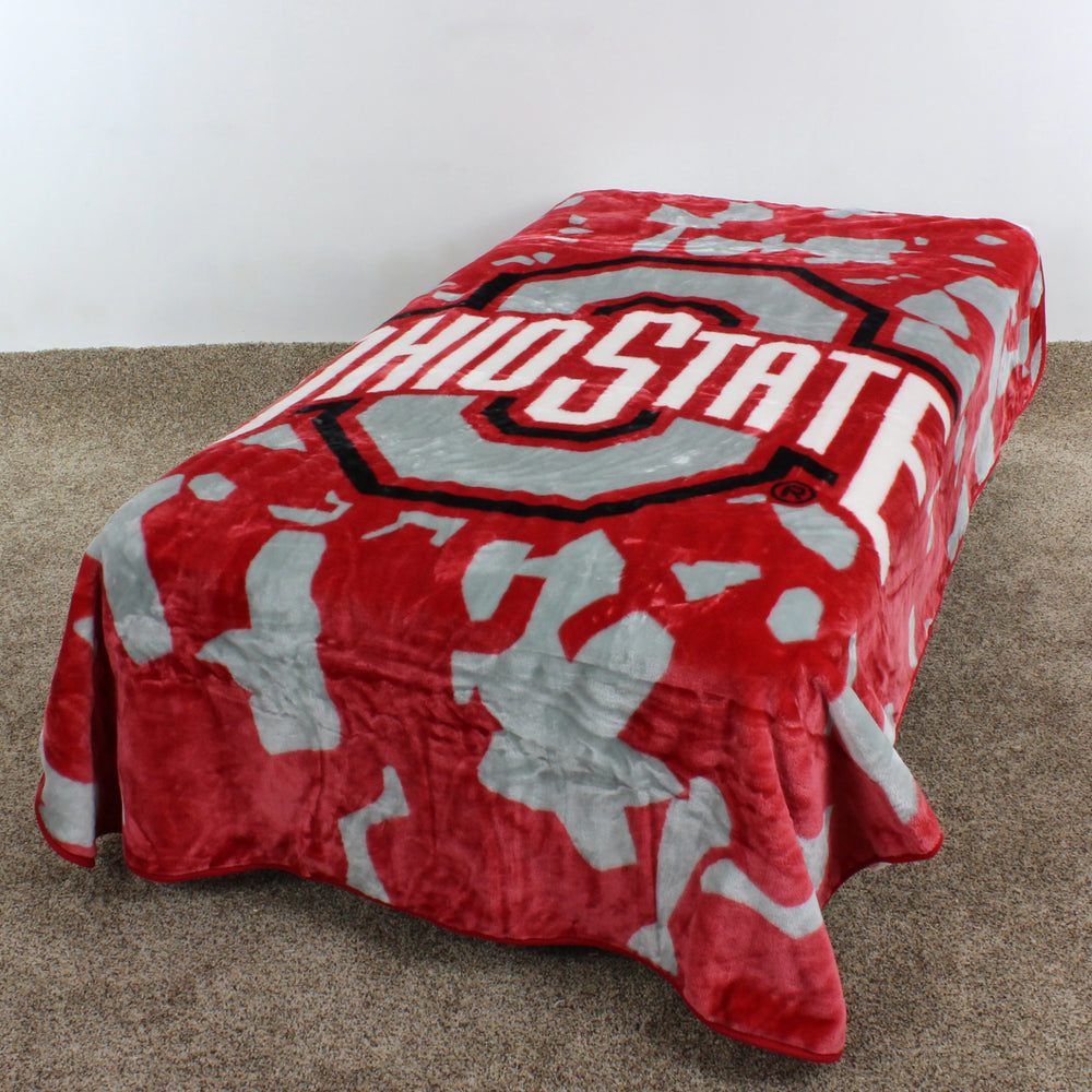 Ohio State Buckeyes Throw Blanket / Bedspread 63" X 86"