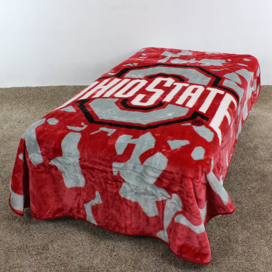 Ohio State Buckeyes Throw Blanket / Bedspread 63" X 86"