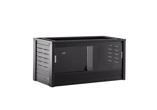 Ecoflex Large Reptile Enclosure with Matching Cabinet Stand Set in Black
