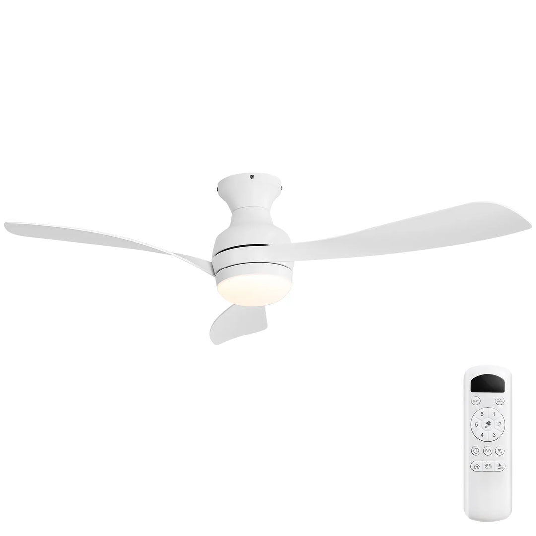 Sofucor 52/60 Inch Ceiling Fan with Integrated LED Light and Remote Control Quiet DC Motor