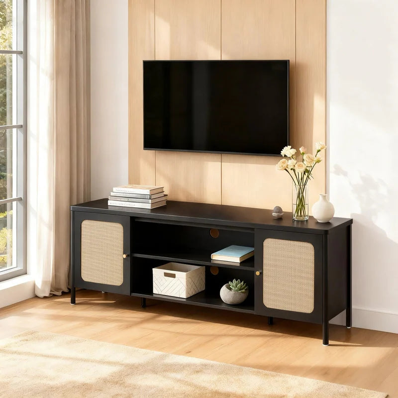 62" Bohemian TV Stand Modern Media Console Entertainment Center