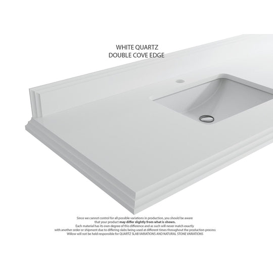Willow Collection 84 in W X 22 in D X 36 in H Boston Double Bowl Sink Bathroom Vanity with Countertop