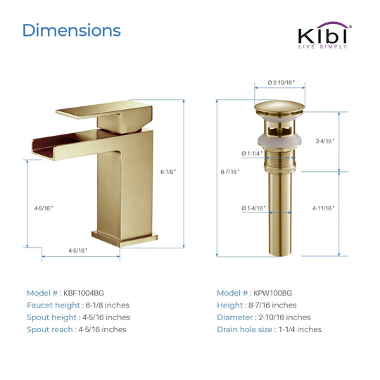 Waterfall Single Handle Bathroom Faucet