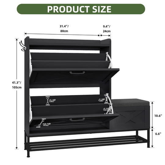 Shoe Storage Cabinet with Drawers Entryway Shoe Storage
