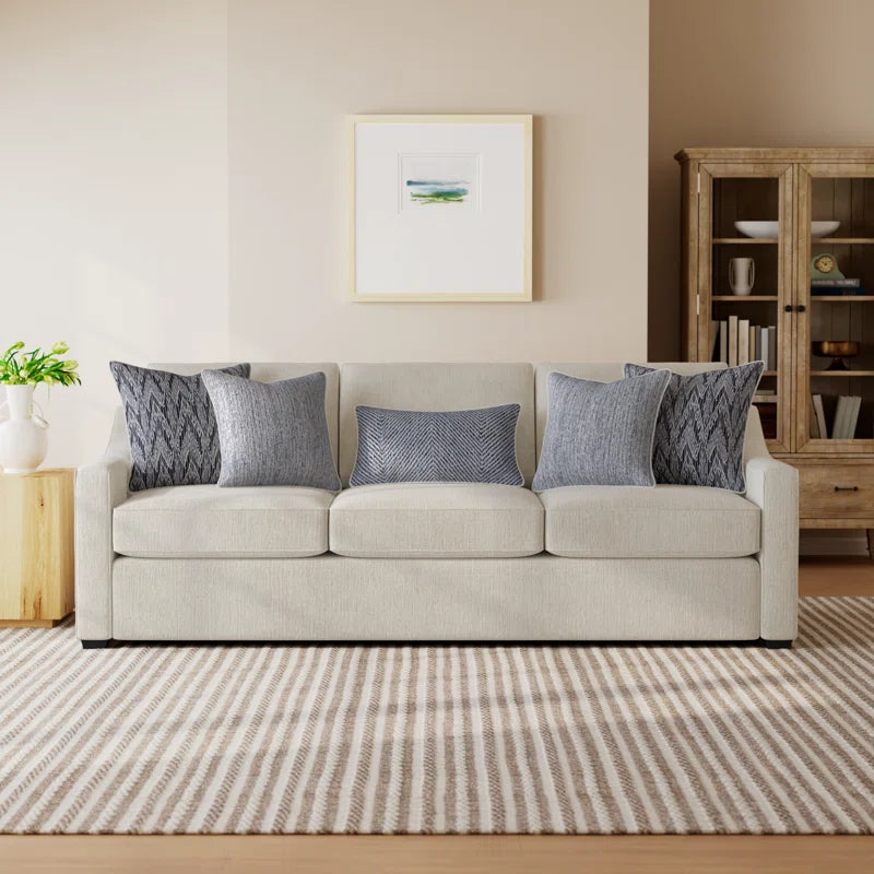 Cherisse 96" Tuxedo Arm Sofa with Reversible Cushions