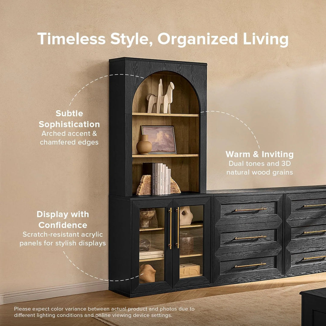 Mopio Blake Acrylic Cabinet with Hutch