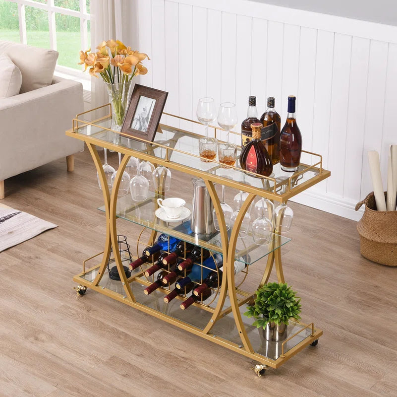 Forbin Metal Bar Cart