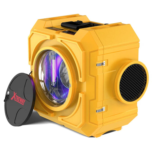 24.4 Inch Negative Air Machine & Air Scrubber with UV-C Light, 3-Stage HEPA Filtration for Mold Remediation, Variable Speed and Low-Noise Operation