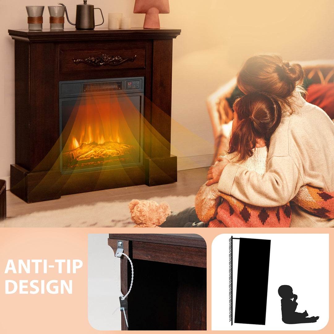 32" Electric Fireplace Mantel TV Stand Space Heater W/Remote - See Details
