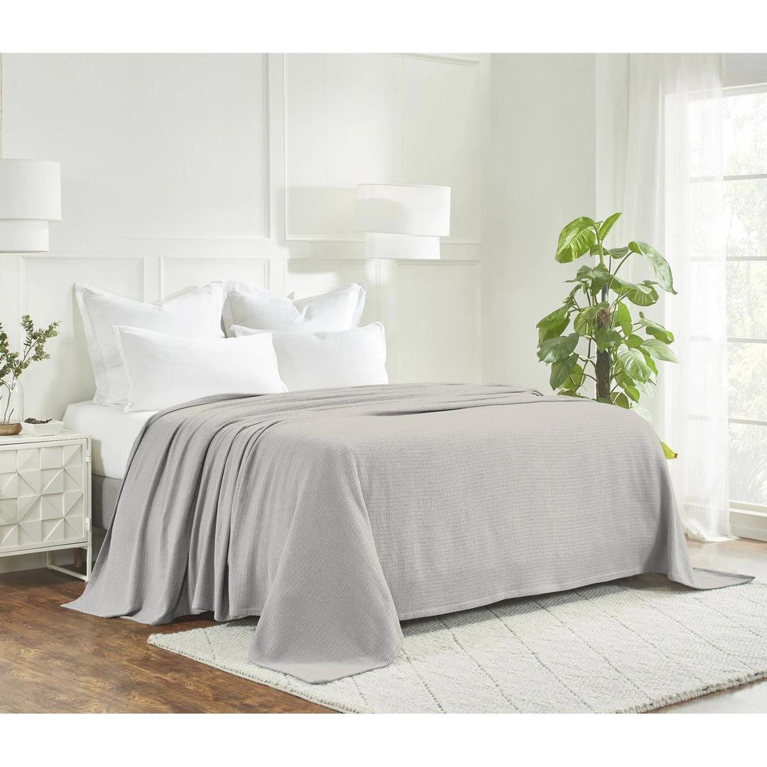 Waffle Weave Honeycomb Knit Soft Cotton Blanket