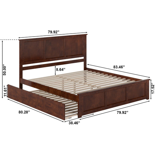 Madison Platform Bed with Matching Footboard & Trundle