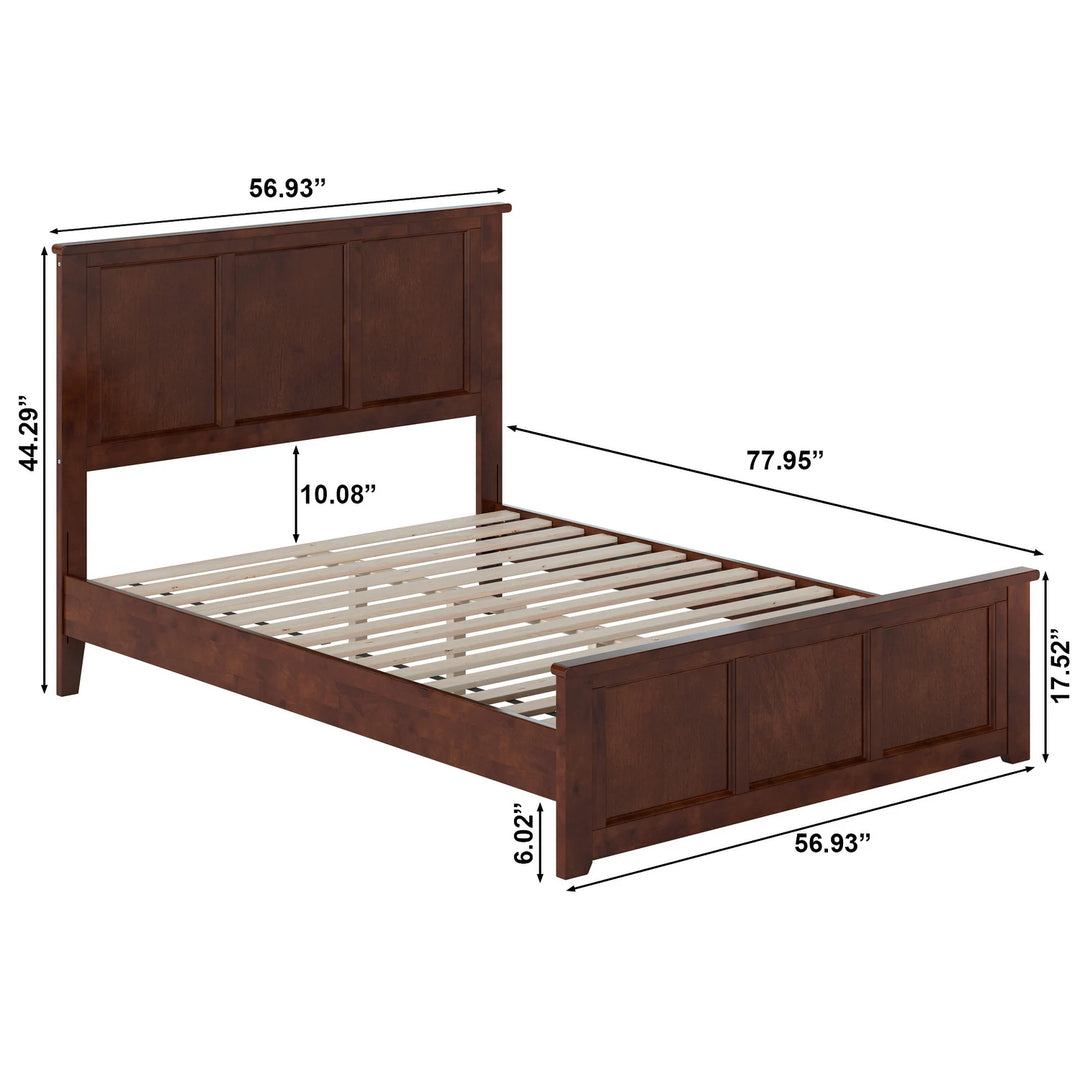 Charlotte Solid Wood Low Profile Platform Bed with Matching Footboard