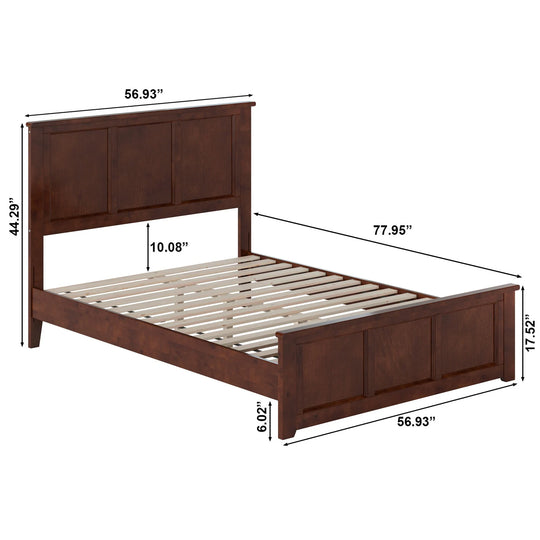 Charlotte Solid Wood Low Profile Platform Bed with Matching Footboard