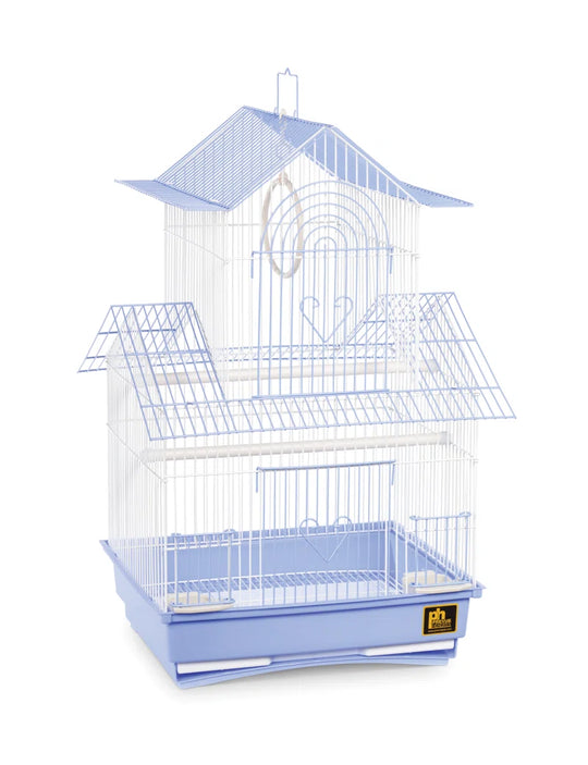Higbee 22'' Plastic Pointed Top Hanging Bird Cage with Perch