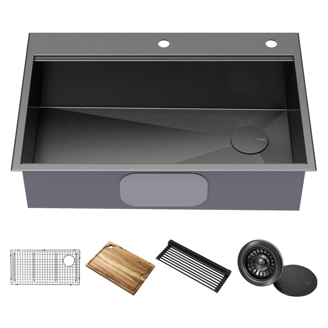 Kore Workstation Drop-In Stainless Steel Kitchen Sink