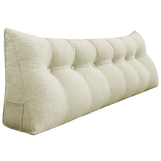 Bed Rest Wedge Reading Pillow Headboard Back Support Cushion