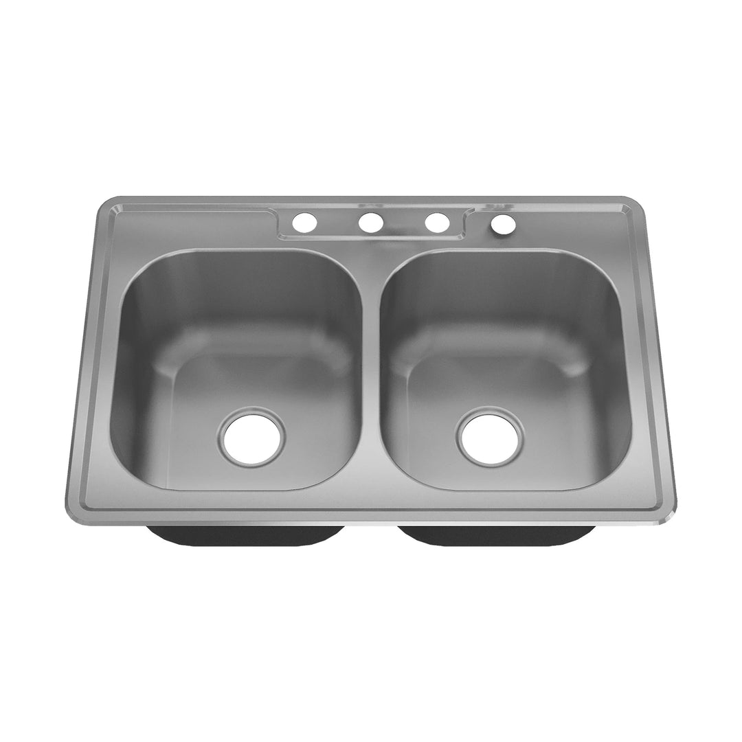 Drop in Double Bowl 304 Stainless Steel Kitchen Sink