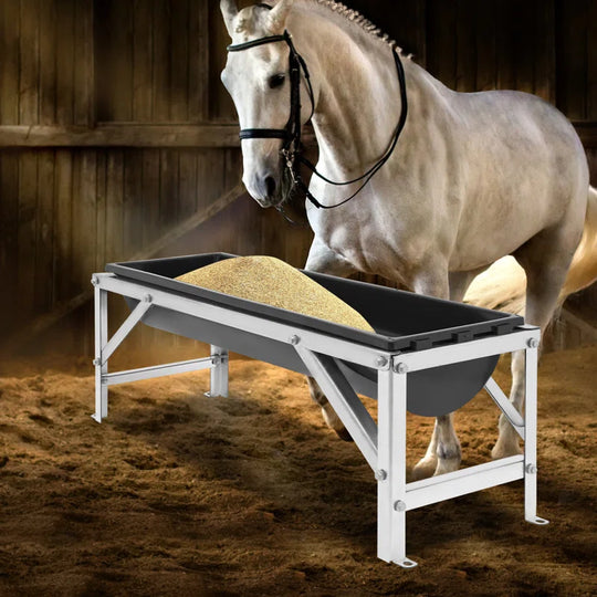 Livestock Feed Trough Long Large Capacity Feeder with Stand