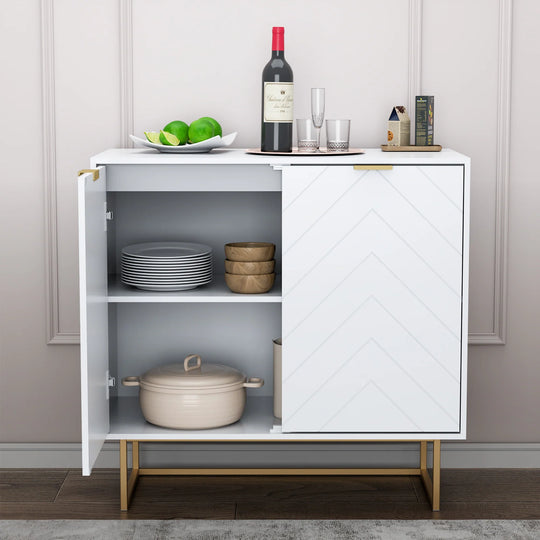 Versatile Sideboard Buffet Cabinet Storage with Adjustable Shelf