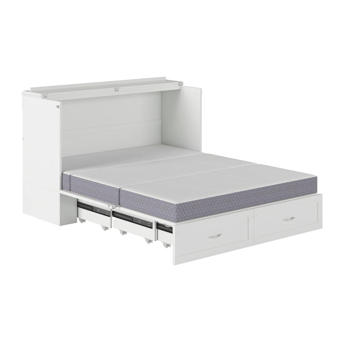 Hamilton Murphy Bed Chest with Mattress and Storage Drawer
