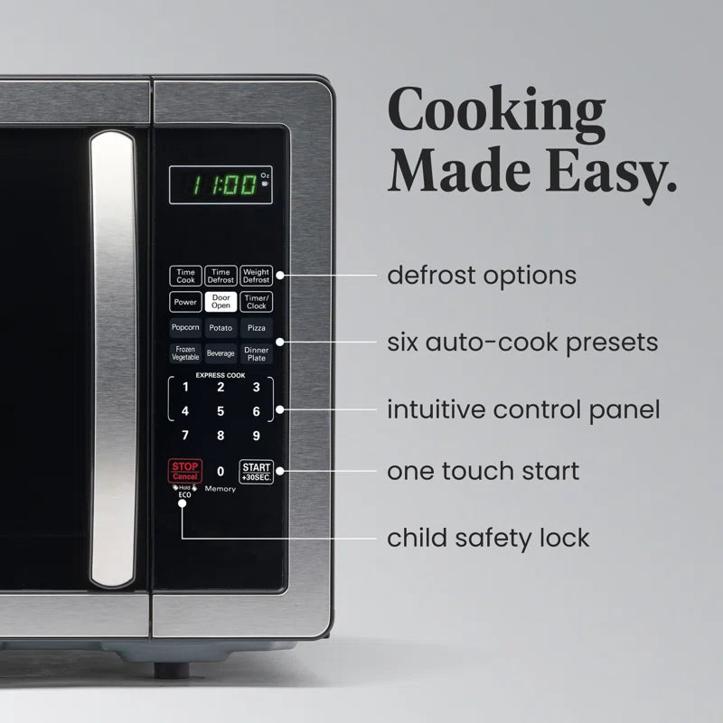 Classic 1.1 Cu. Ft. 1000-Watt Microwave Oven, Stainless Steel